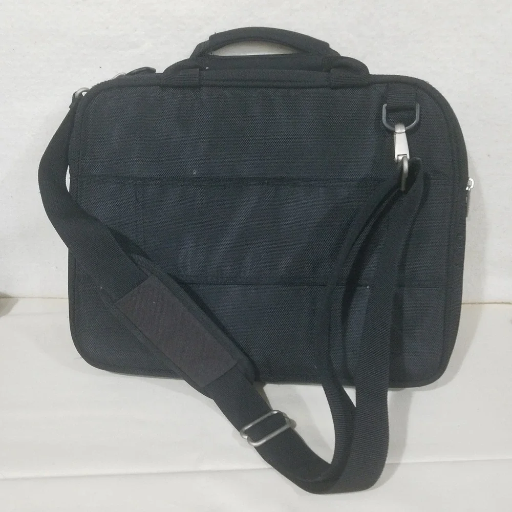 Black Travel soft Laptop Messenger Bag‎ TUARI Briefcase Shoulder Strap Padded